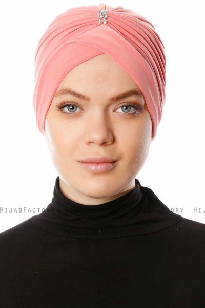 Arwa - Raspberry Crepe Chiffon Turban - Sehr-i Sal