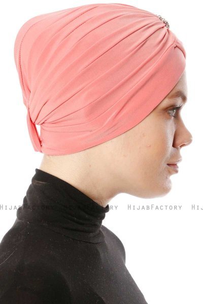 Arwa - Raspberry Crepe Chiffon Turban - Sehr-i Sal