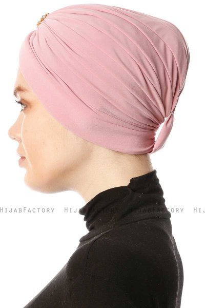 Arwa - Dark Pink Crepe Chiffon Turban - Sehr-i Sal