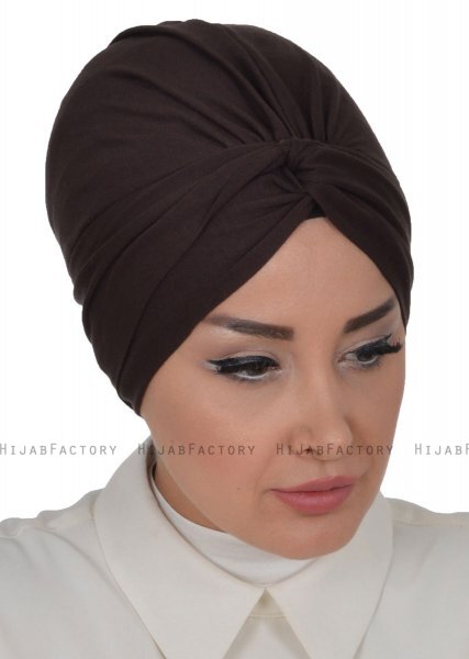 Astrid - Brown Cotton Turban - Ayse Turban