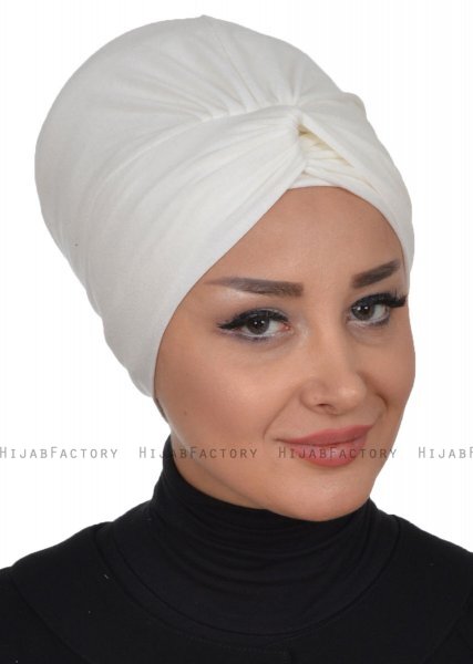 Astrid - Creme Cotton Turban - Ayse Turban