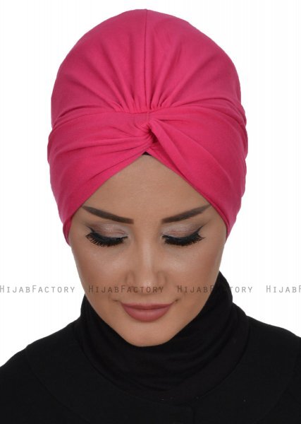 Astrid - Fuchsia Cotton Turban - Ayse Turban