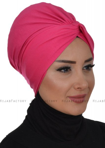 Astrid - Fuchsia Cotton Turban - Ayse Turban