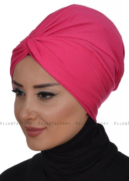 Astrid - Fuchsia Cotton Turban - Ayse Turban