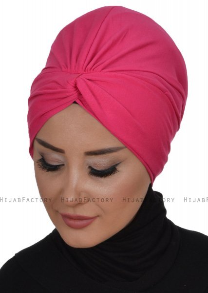 Astrid - Fuchsia Cotton Turban - Ayse Turban