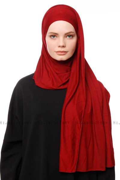 Asya - Bordeaux Practical Viskos Hijab
