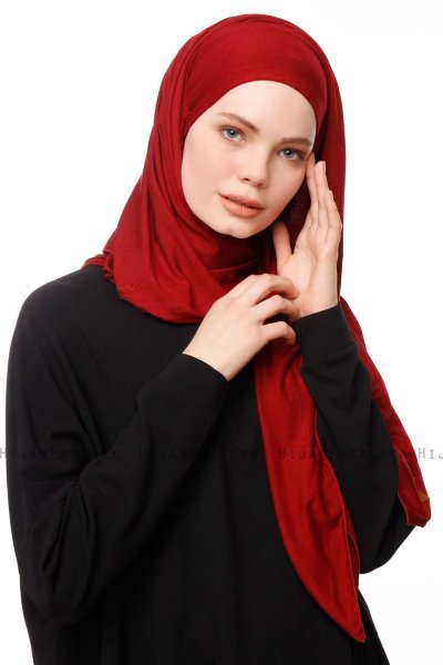 Asya - Bordeaux Practical Viskos Hijab