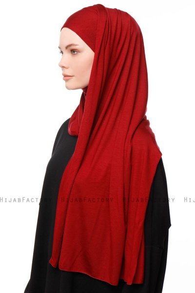 Asya - Bordeaux Practical Viskos Hijab