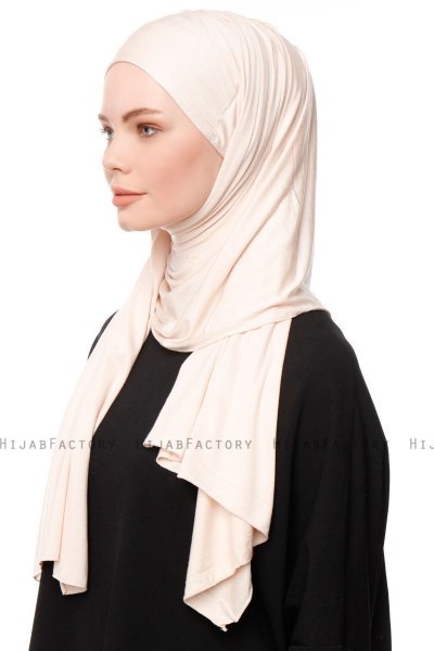 Asya - Light Beige Practical Viskos Hijab
