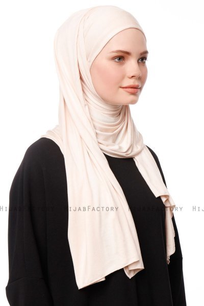 Asya - Light Beige Practical Viskos Hijab