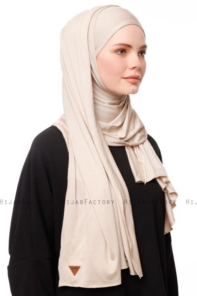 Asya - Light Taupe Practical Viskos Hijab