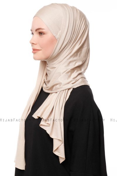Asya - Light Taupe Practical Viskos Hijab