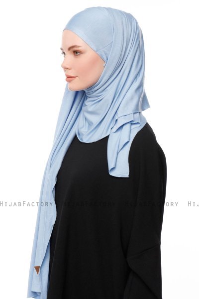 Asya - Light Blue Practical Viskos Hijab