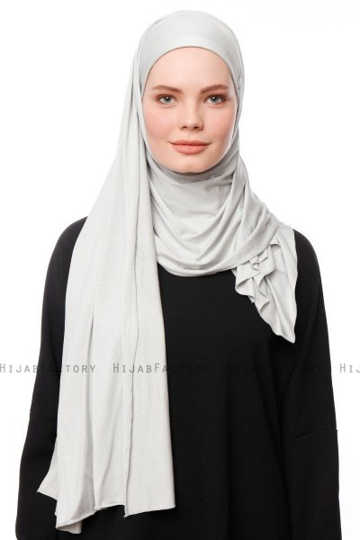 Asya - Light Grey Practical Viskos Hijab