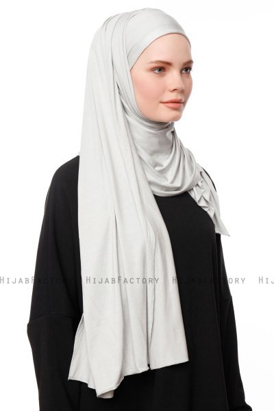 Asya - Light Grey Practical Viskos Hijab