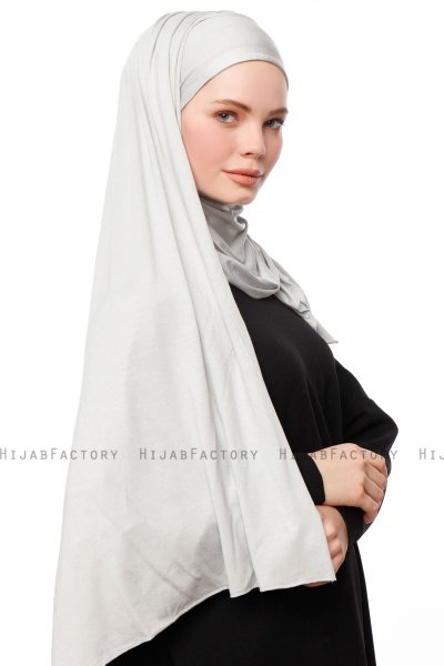 Asya - Light Grey Practical Viskos Hijab