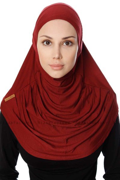 Ava - Bordeaux One-Piece Al Amira Hijab - Ecardin