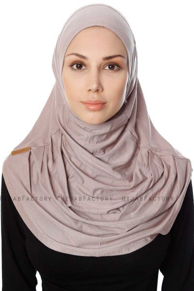 Ava - Stone Grey One-Piece Al Amira Hijab - Ecardin