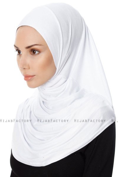 Ava - White One-Piece Al Amira Hijab - Ecardin