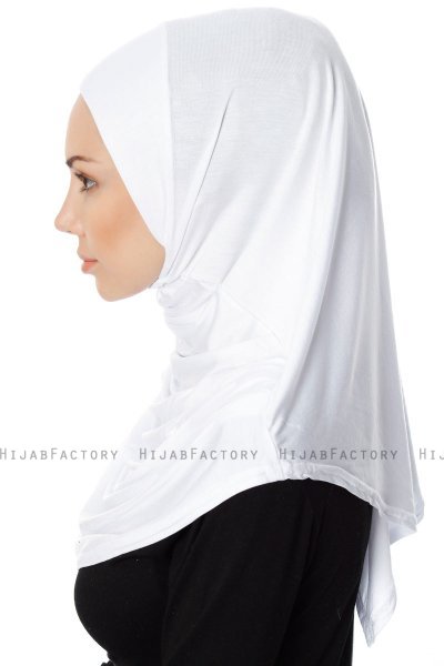 Ava - White One-Piece Al Amira Hijab - Ecardin