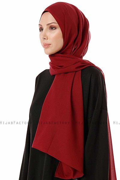 Ayla - Bordeaux Chiffon Hijab