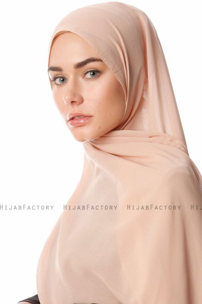 Ayla - Light Brown Chiffon Hijab