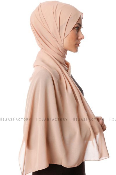 Ayla - Light Brown Chiffon Hijab