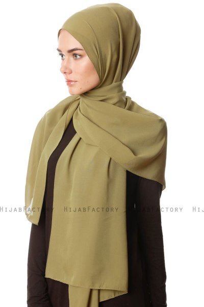 Ayla - Olive Chiffon Hijab