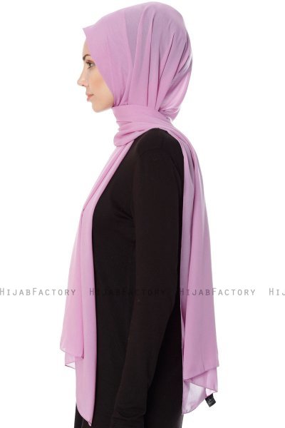 Ayla - Pale Violet Chiffon Hijab