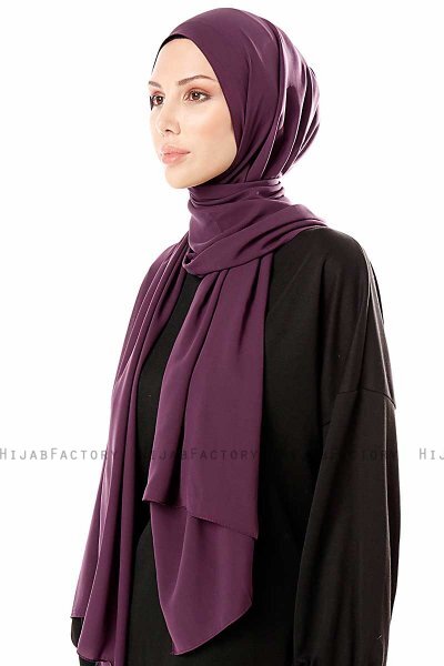 Ayla - Plum Chiffon Hijab