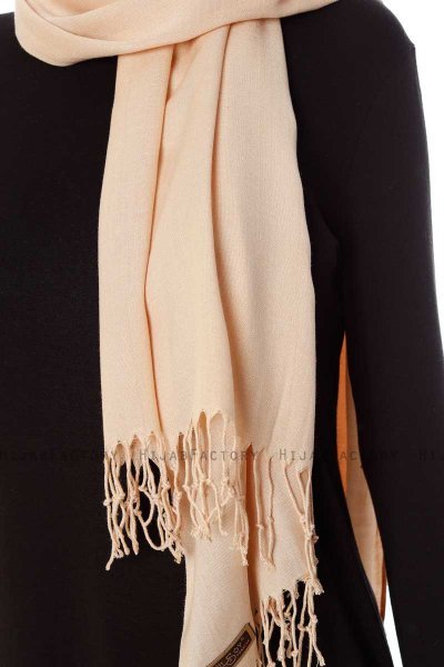 Aysel - Light Beige Pashmina Hijab - Gülsoy
