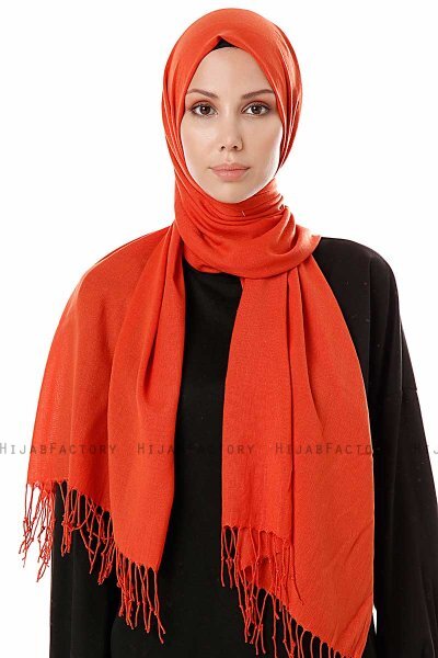 Aysel - Brick Red Pashmina Hijab - Gülsoy