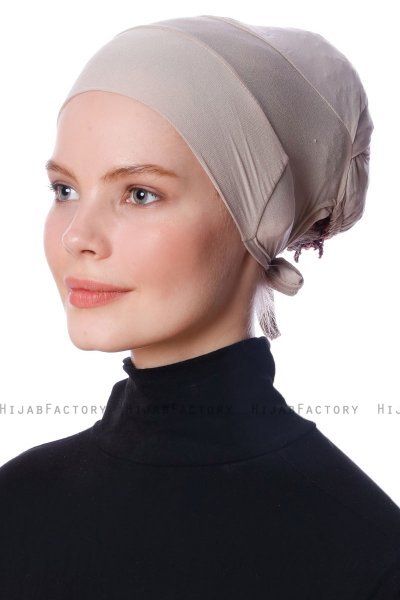 Azra - Light Taupe Parizien Underscarf - Ecardin