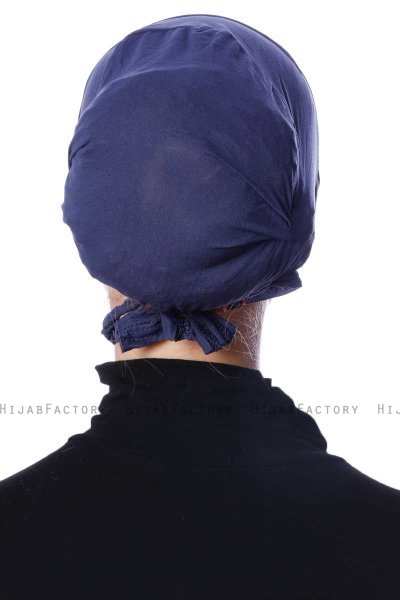 Azra - Navy Blue Parizien Underscarf - Ecardin