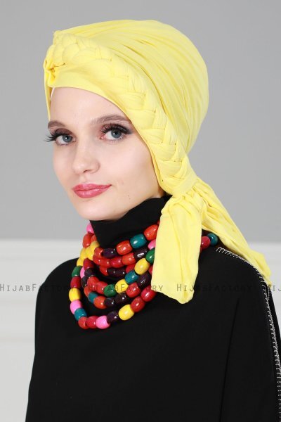 Theresa - Yellow Cotton Turban - Ayse Turban