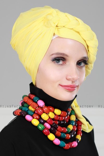 Theresa - Yellow Cotton Turban - Ayse Turban