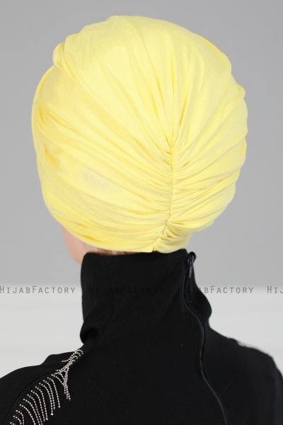 Fiona - Yellow Cotton Turban - Ayse Turban