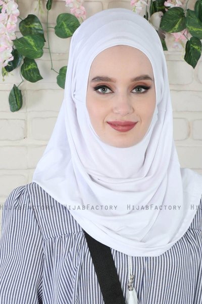 Wilda - White Cotton Hijab