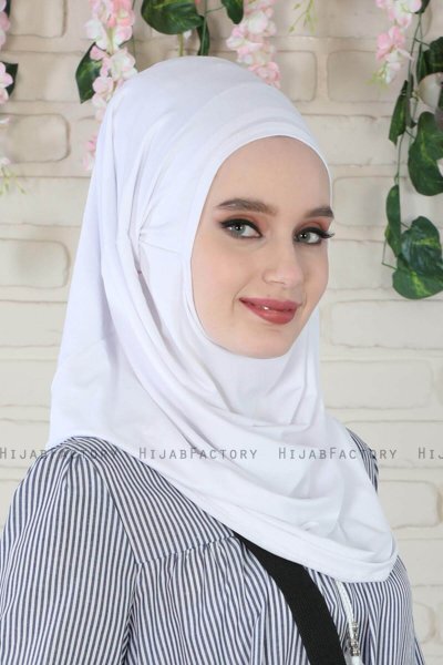 Wilda - White Cotton Hijab