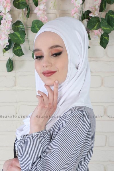 Wilda - White Cotton Hijab