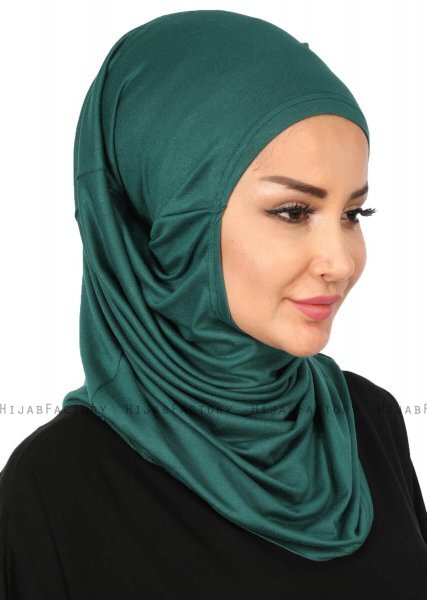 Wilda - Dark Green Cotton Hijab