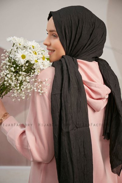Serap - Black Bamboo Crash Hijab