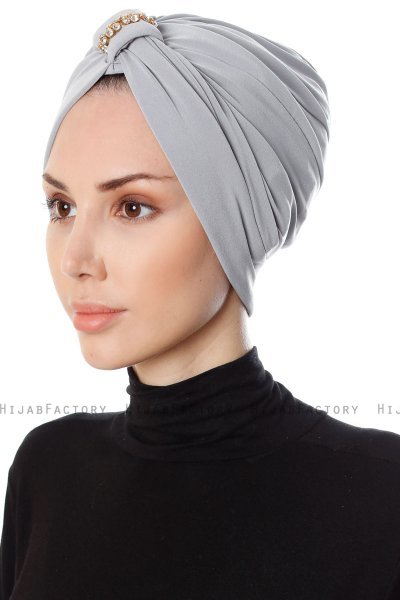 Bahar - Light Grey Turban