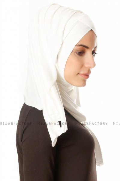 Betul - Creme 1X Jersey Hijab - Ecardin