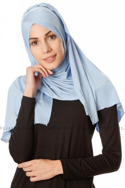 Betul - Light Blue 1X Jersey Hijab - Ecardin