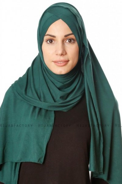 Betul - Dark Green 1X Jersey Hijab - Ecardin