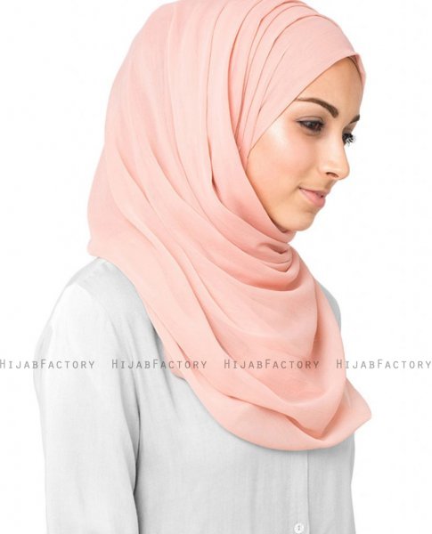 Cameo Rose - Gammelrosa Poly Chiffon Hijab 5RA32d