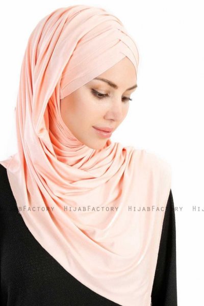Cansu Aprikos 3X Jersey Hijab Sjal Ecardin 200943-4