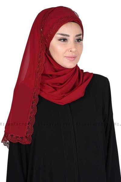 Carin - Bordeaux Practical Chiffon Hijab