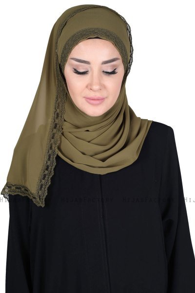 Carin - Khaki Practical Chiffon Hijab